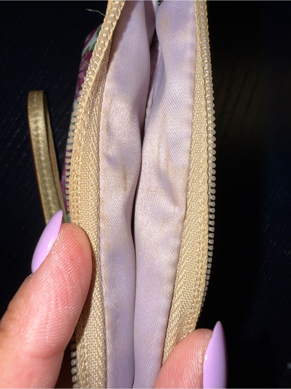 Coach Ashley Iris Floral Wristlet Gold Leather Trim NWOT - Picture 8 of 8